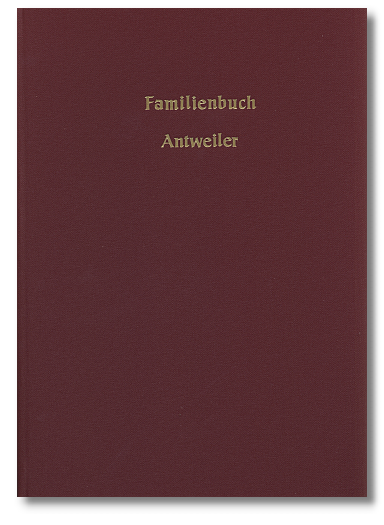 Familienbuch Antweiler rk. 1718-1798, Karbach, 114 Seiten, Hardcover, DIN A4